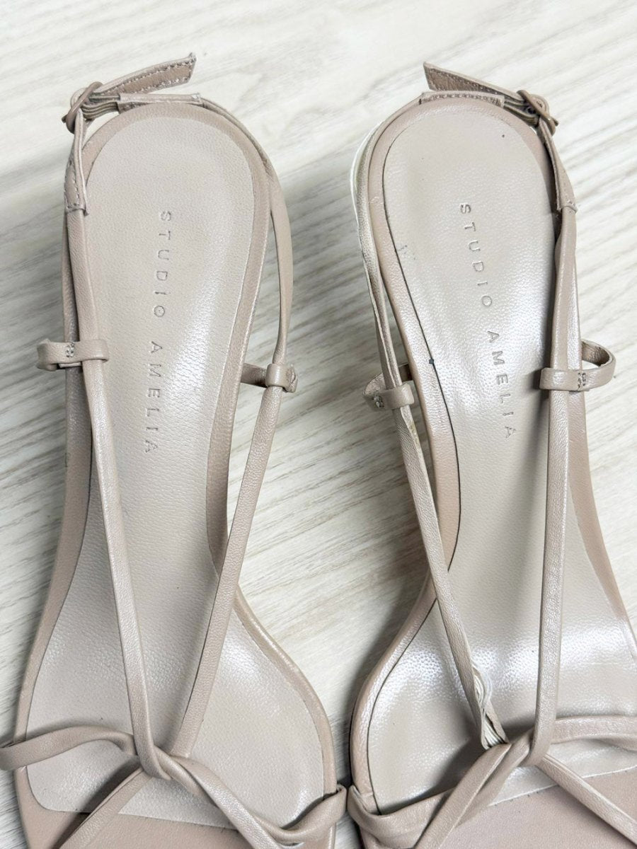 studio amelia leather strappy heel | made in Spain - good market thrift store