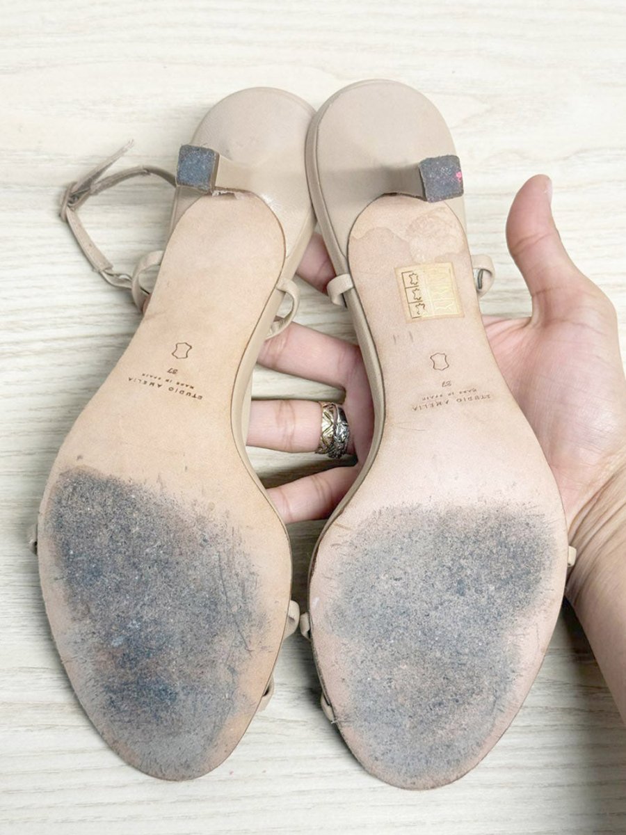 studio amelia leather strappy heel | made in Spain - good market thrift store