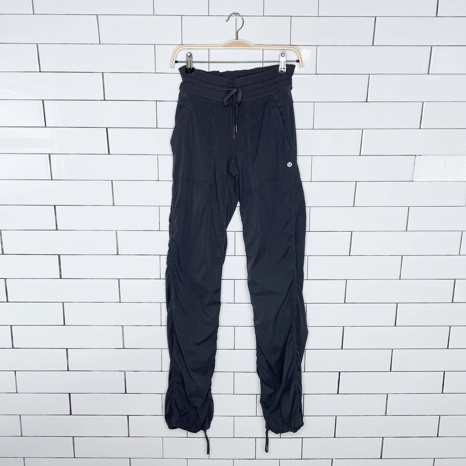 lululemon grey dance studio pants unlined - size 2