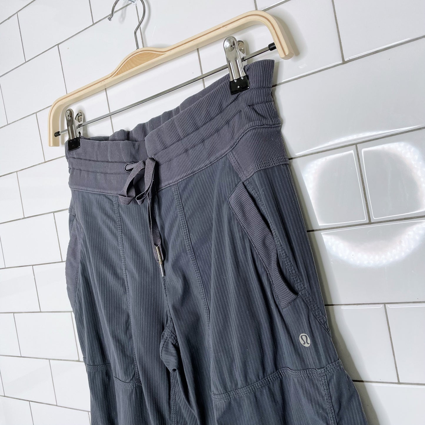 lululemon grey dance studio pants unlined - size 2