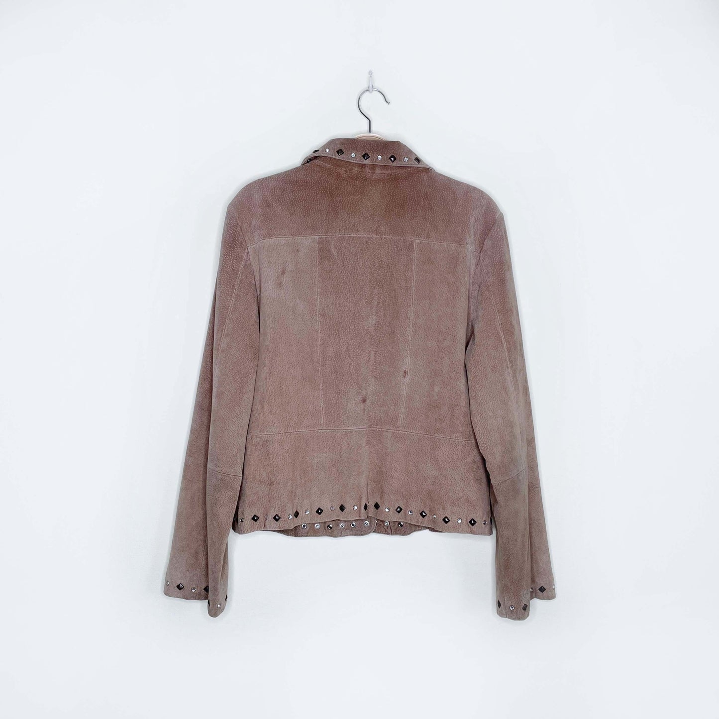 vintage suede by PT short studded jacket - size large