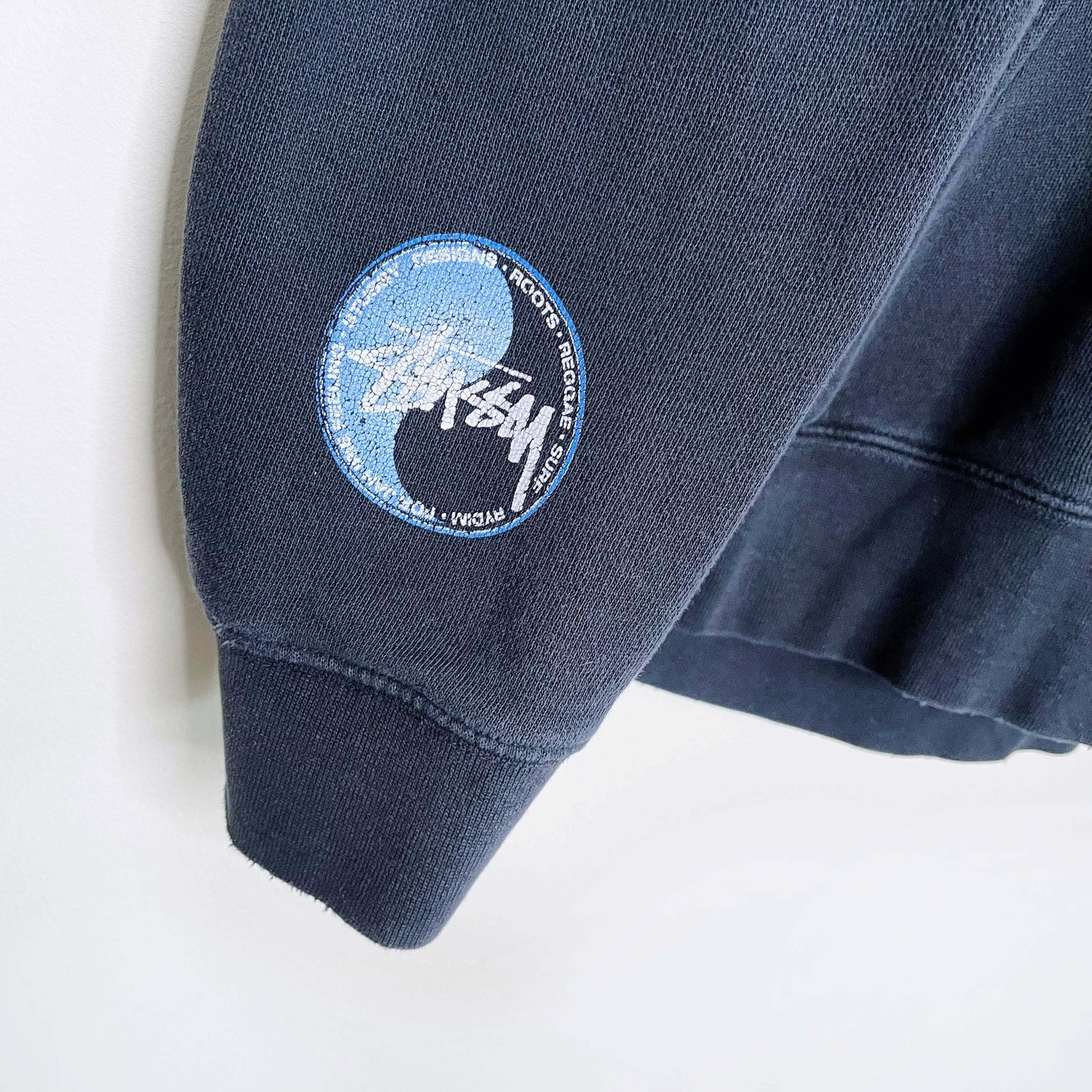 vintage stussy yin yang hoodie made in usa - size small