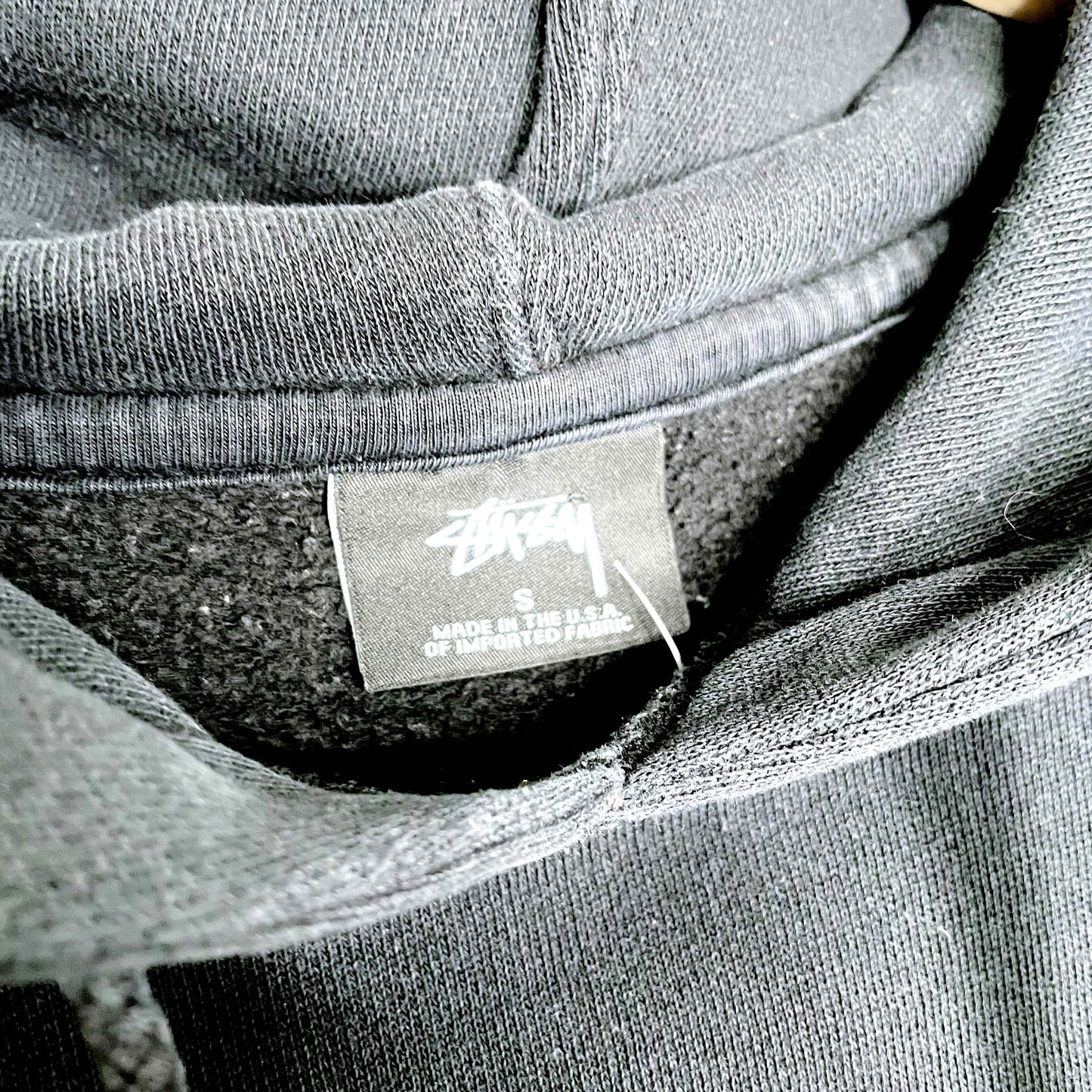 vintage stussy yin yang hoodie made in usa - size small