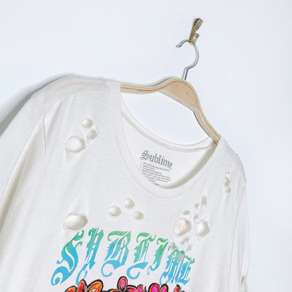 sublime oversized distressed sun t-shirt dress