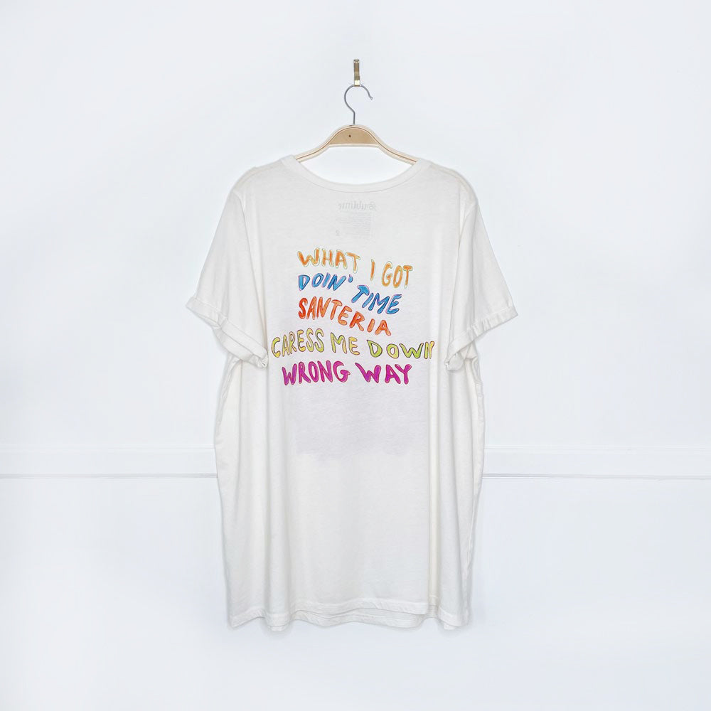 sublime oversized distressed sun t-shirt dress