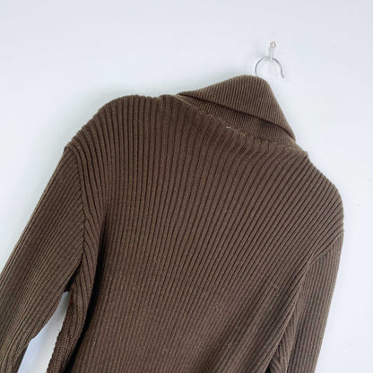 vintage 70s suede knit combo cardigan