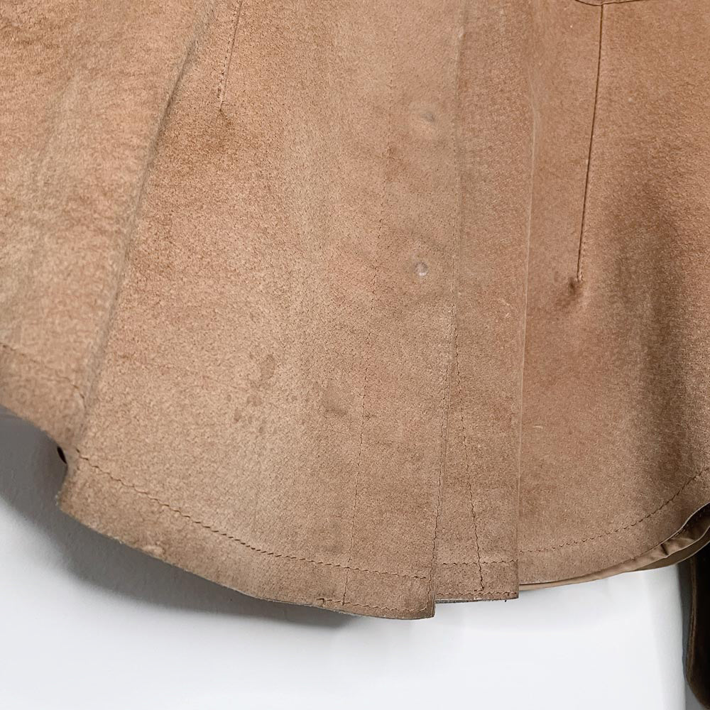 vintage 90s roots suede snap button shirt jacket