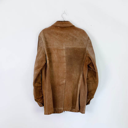 vintage tough suede snap button rancher jacket