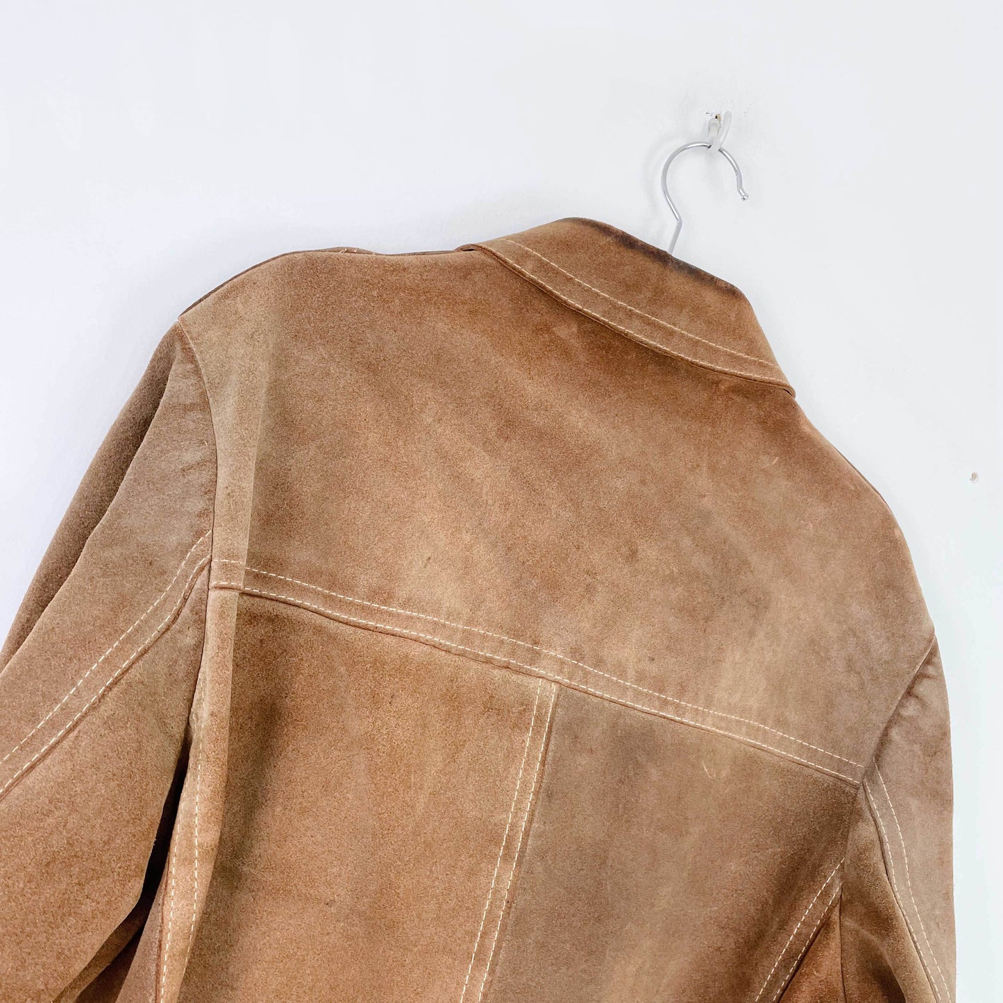 vintage tough suede snap button rancher jacket