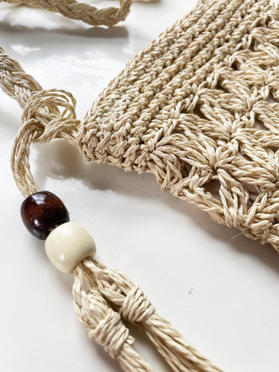 summer boho crochet crossbody bag - good market thrift store