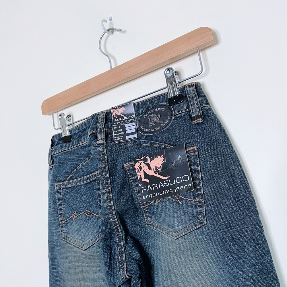 nwt deadstock parasuco low-rise sun ray jeans