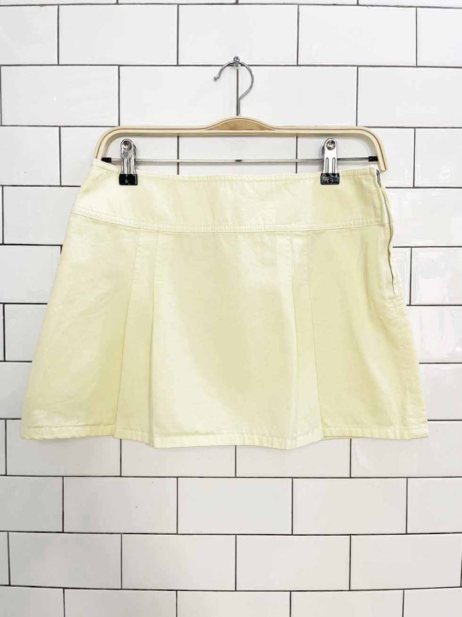 sund-eh organic cotton pleated mini skirt | aritzia - good market thrift store