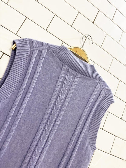 sunday best wool - blend cable knit sweater vest | aritzia - good market thrift store