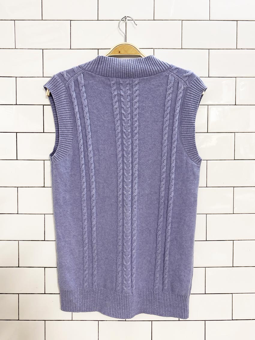 sunday best wool - blend cable knit sweater vest | aritzia - good market thrift store