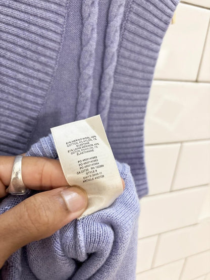 sunday best wool - blend cable knit sweater vest | aritzia - good market thrift store