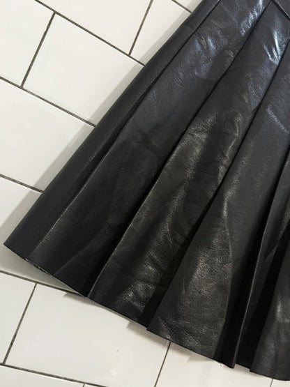 sun.deh faux leather pleated micro mini skirt | aritzia - good market thrift store