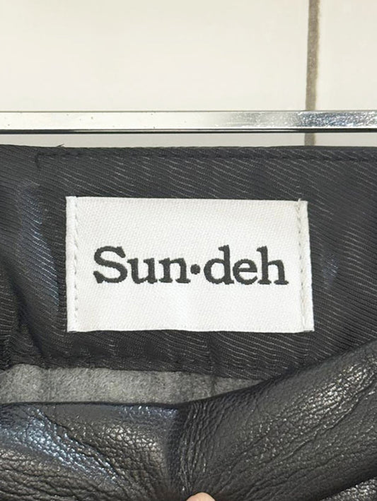 sun.deh faux leather pleated micro mini skirt | aritzia - good market thrift store