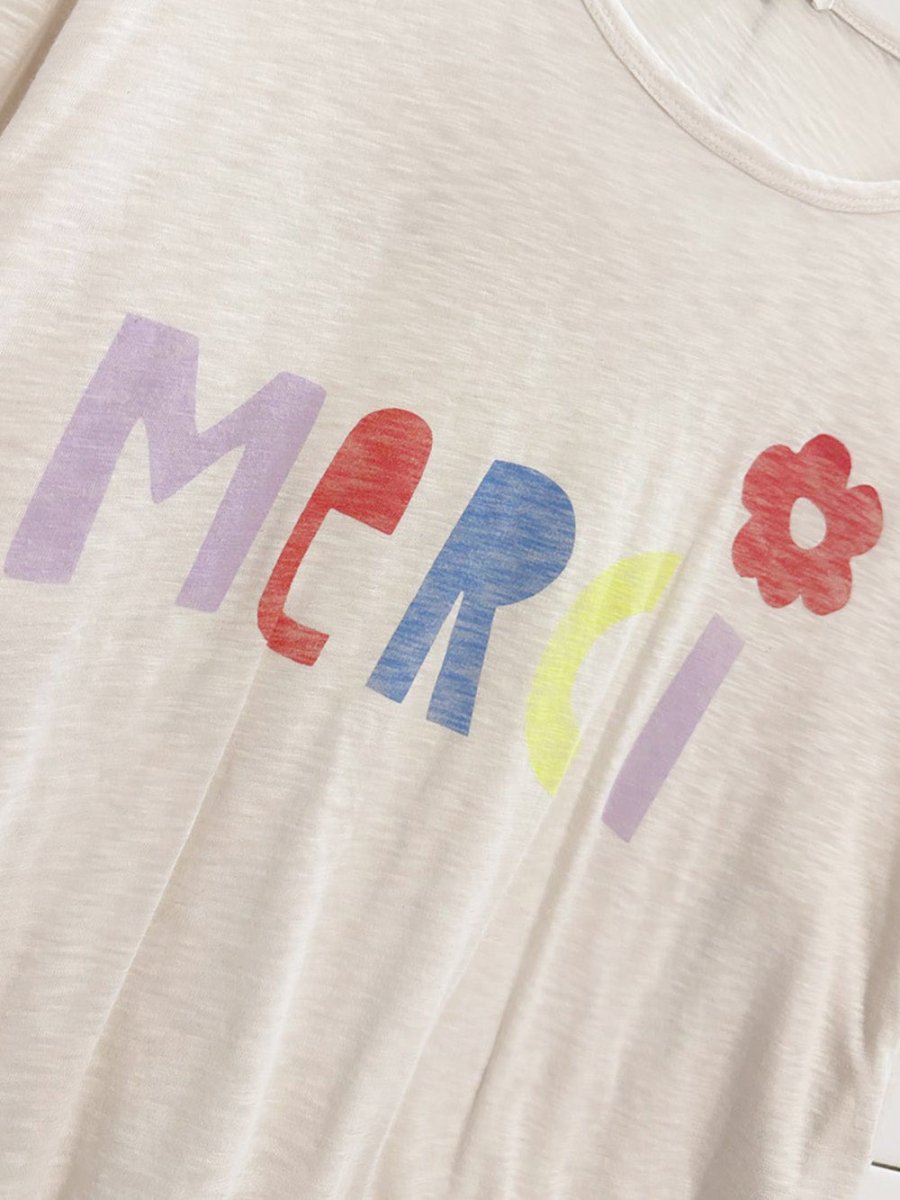 sundry merci marled graphic long sleeve top | made in USA | anthropologie - good market thrift store