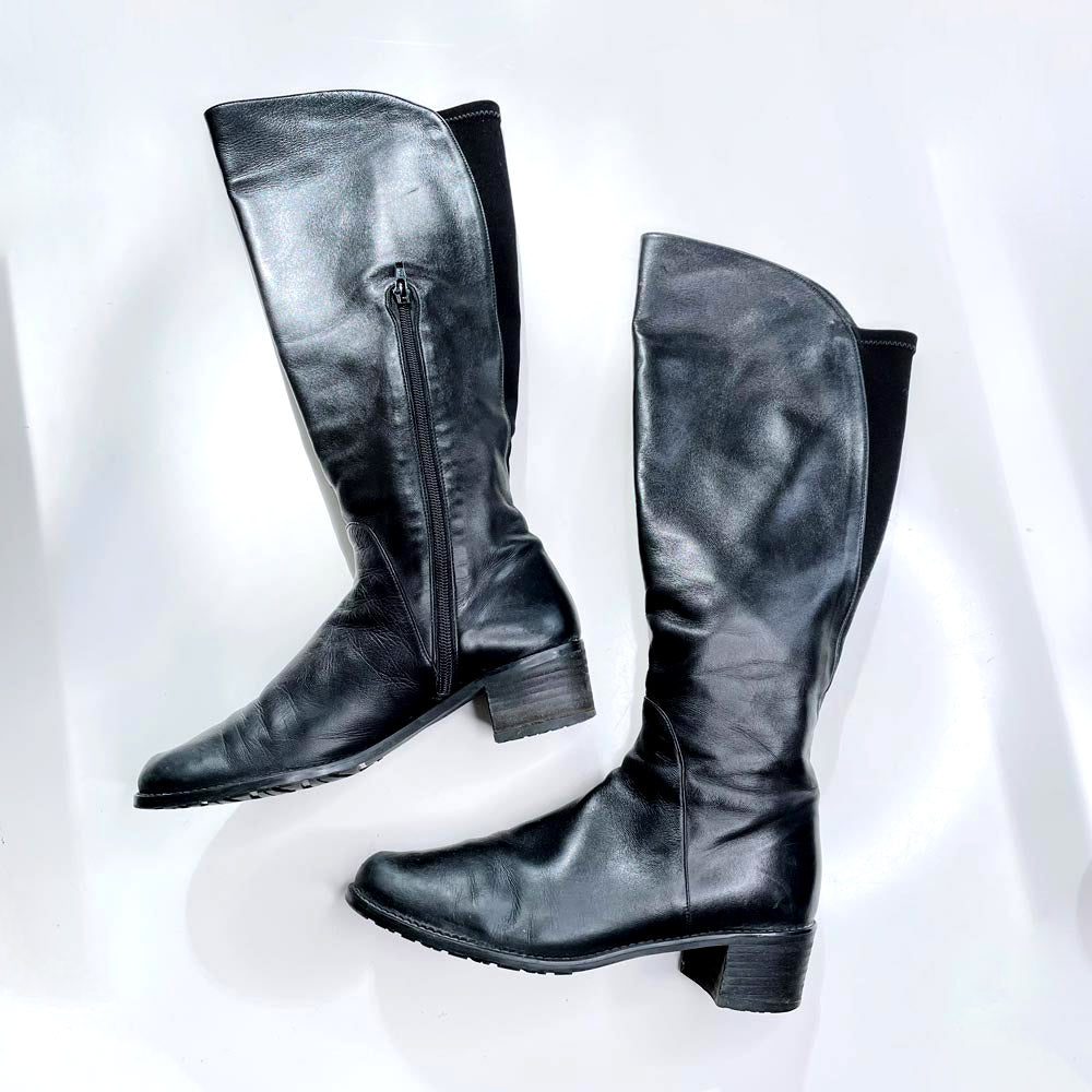 stuart weitzman low heel alljill butter leather boots
