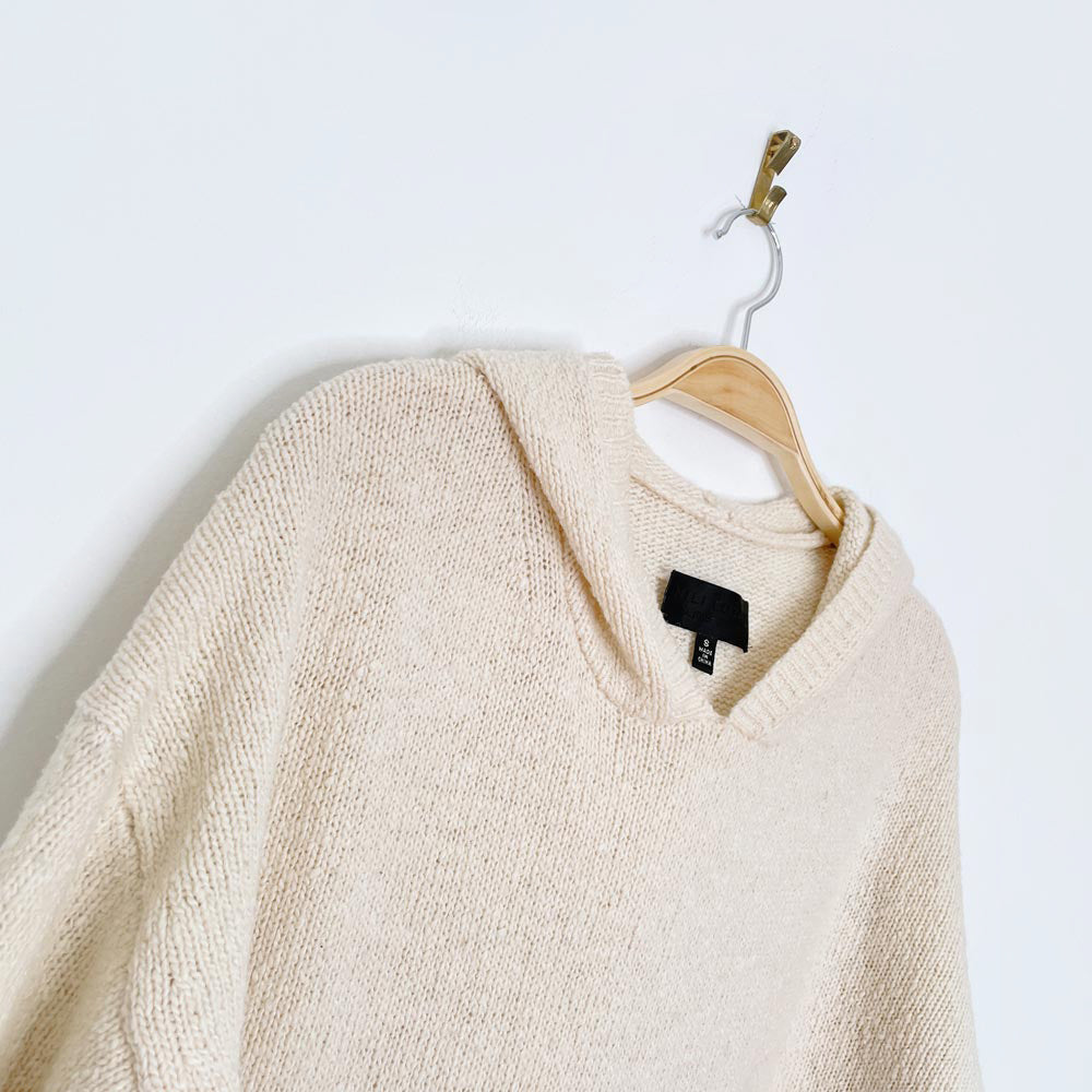 nili lotan oversized wool-silk knit summer hoodie