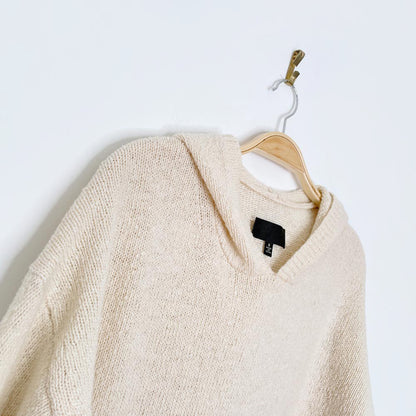 nili lotan oversized wool-silk knit summer hoodie