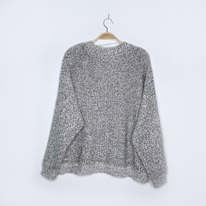 roots 2020 cotton v-neck snowy fox sweater