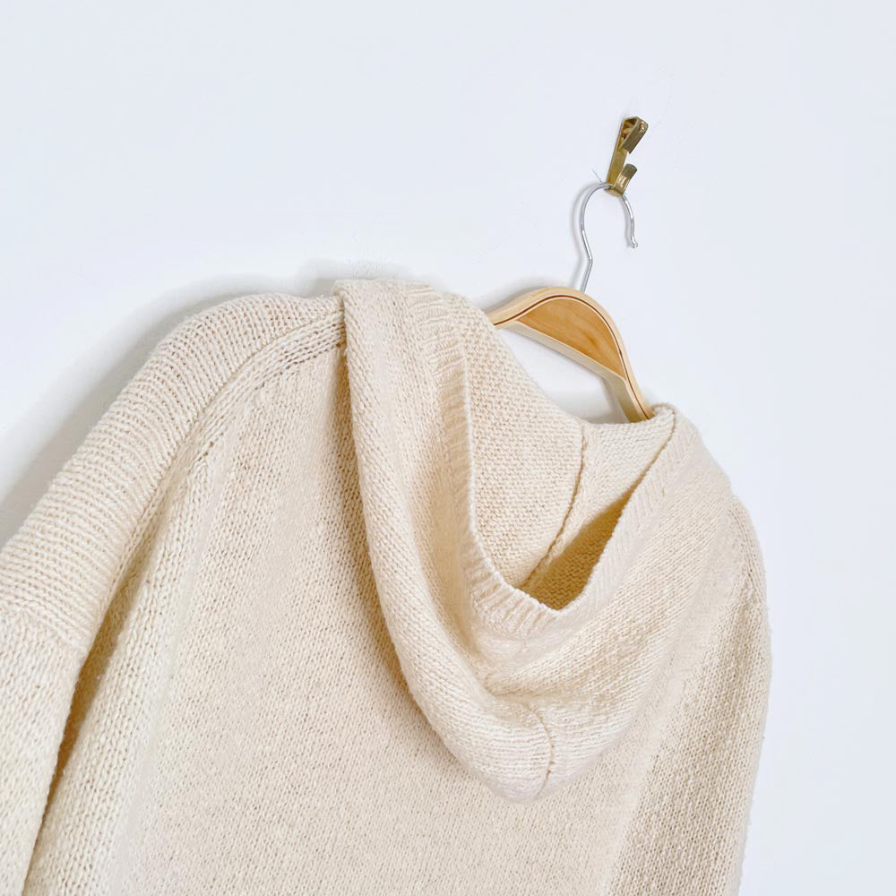 nili lotan oversized wool-silk knit summer hoodie