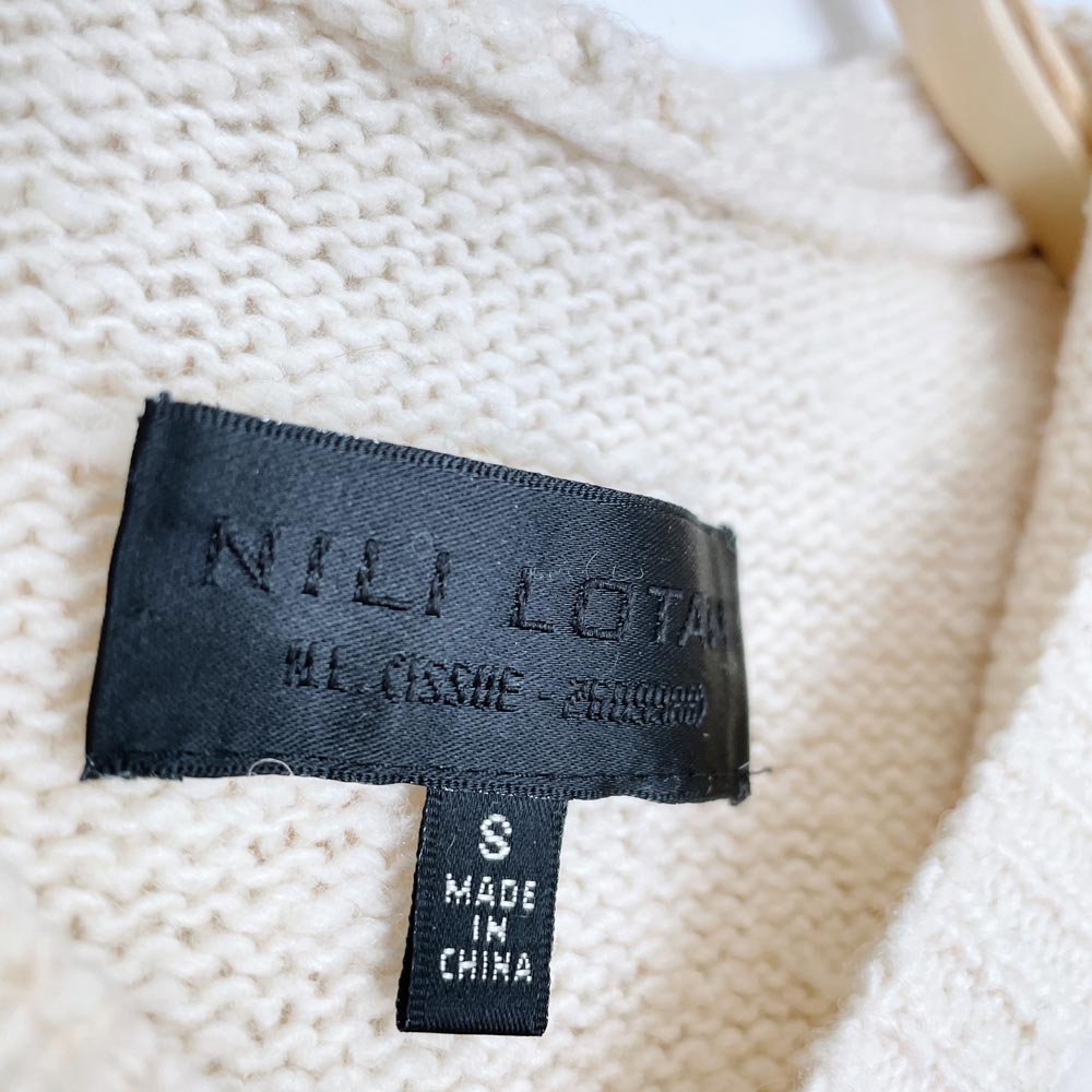 nili lotan oversized wool-silk knit summer hoodie