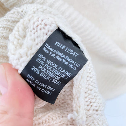 nili lotan oversized wool-silk knit summer hoodie