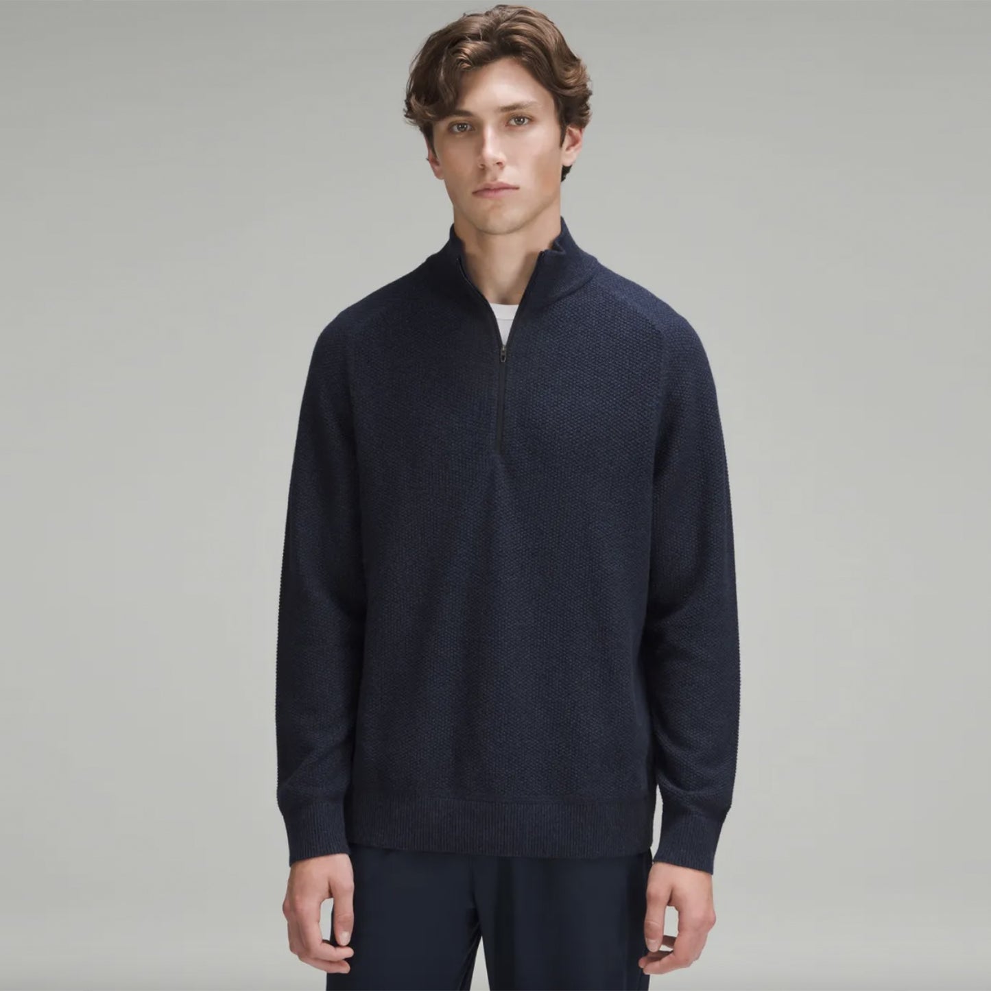 lululemom 2023 textured knit 1/2 zip sweater