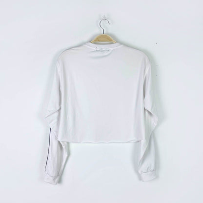 sws active rainbow stripe cropped long sleeve