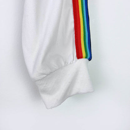 sws active rainbow stripe cropped long sleeve