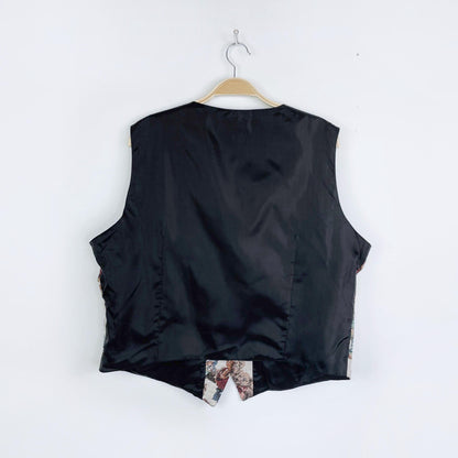 nwt vintage tabi tapestry teddy bear vest