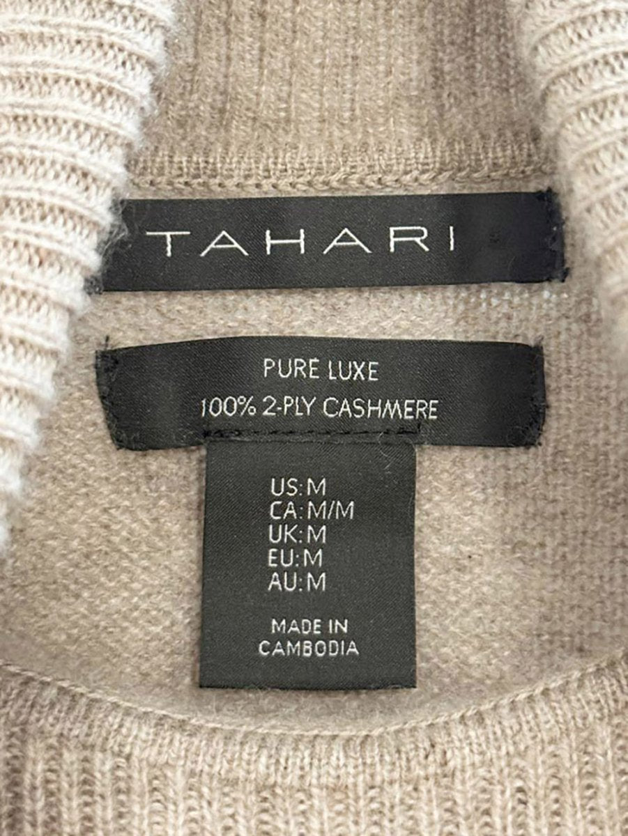tahari 100% cashmere turtleneck knit sweater - good market thrift store