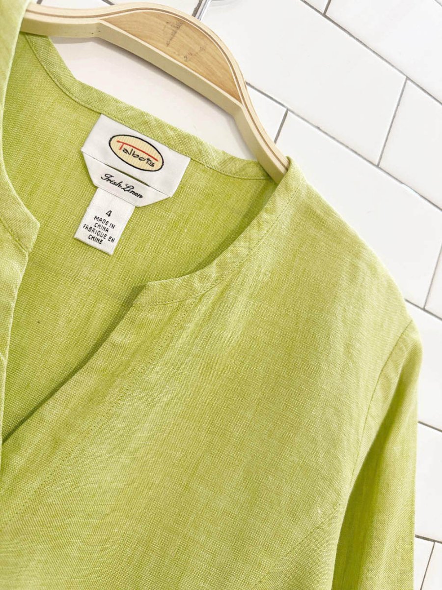 talbots 100% irish linen full button shirt - good market thrift store
