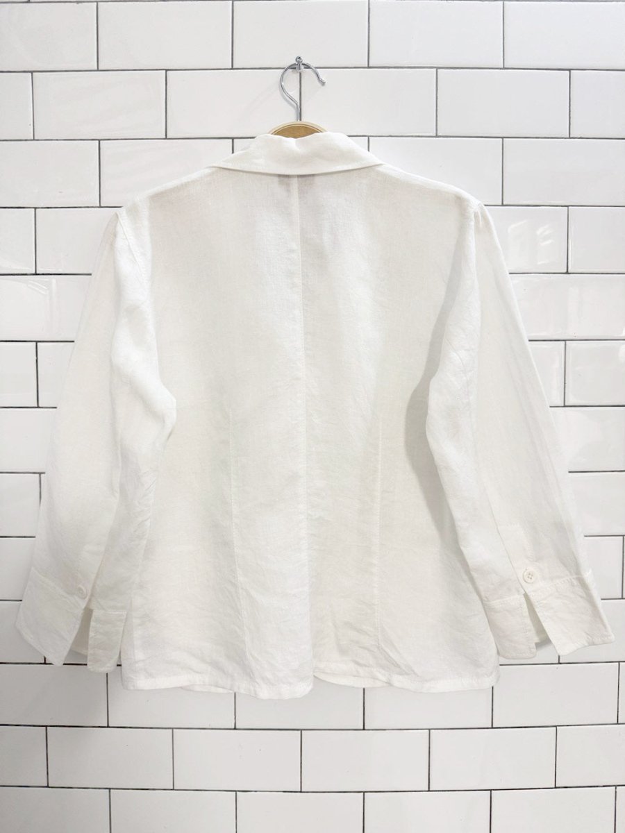 talbots 100% irish linen full button shirt - good market thrift store