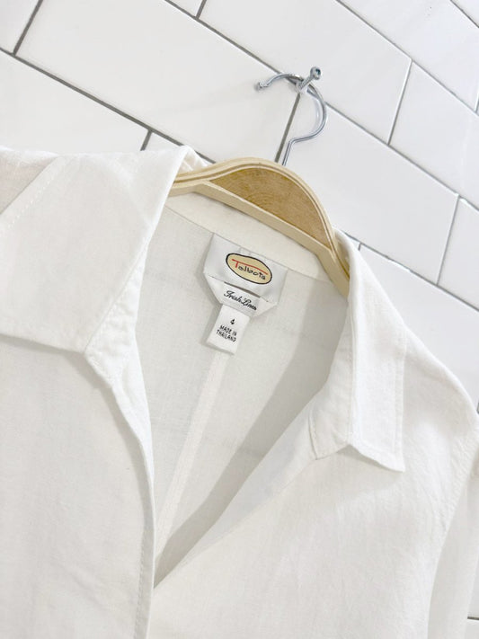 talbots 100% irish linen full button shirt - good market thrift store