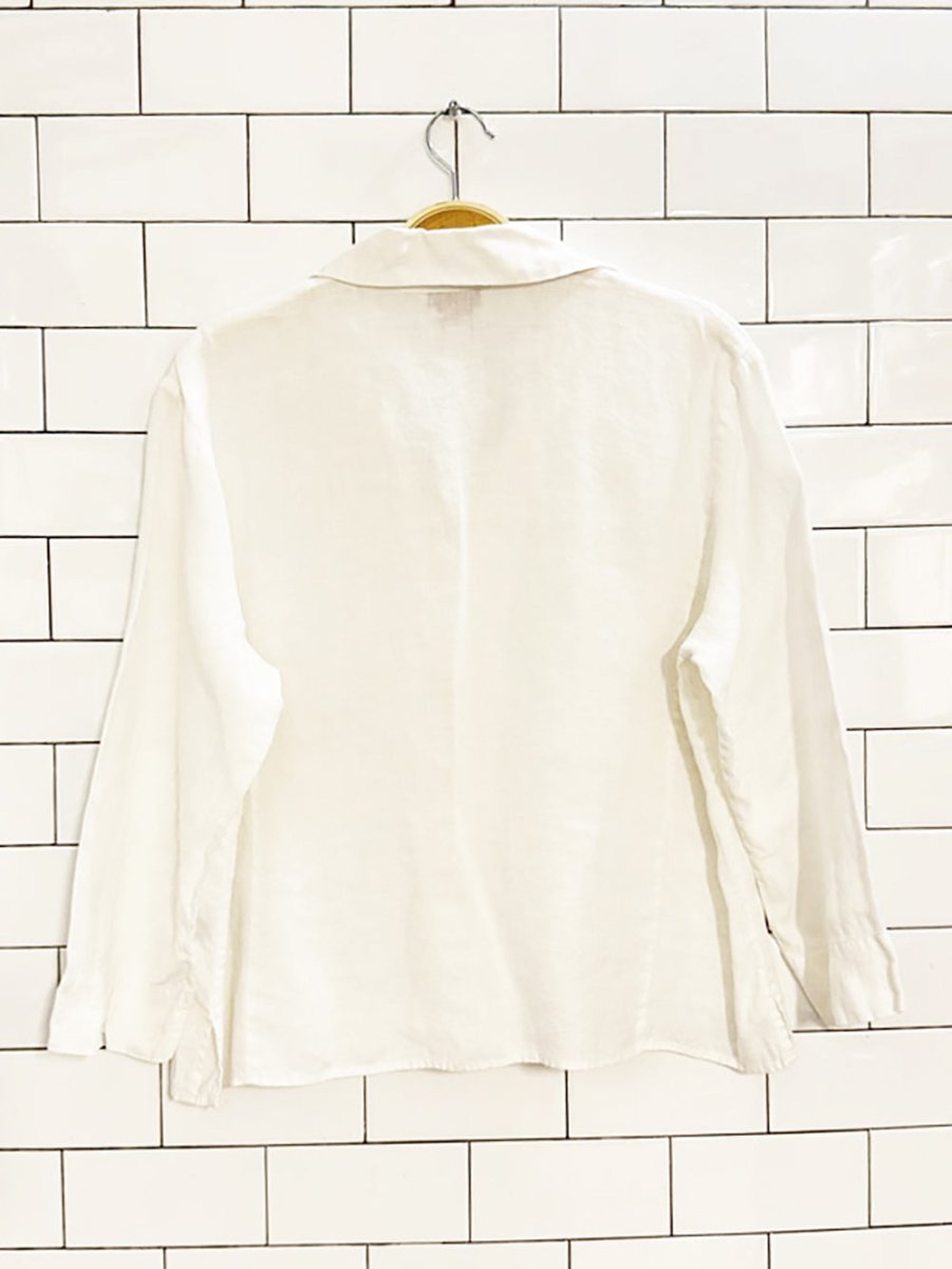 talbots 100% irish linen full button shirt - good market thrift store