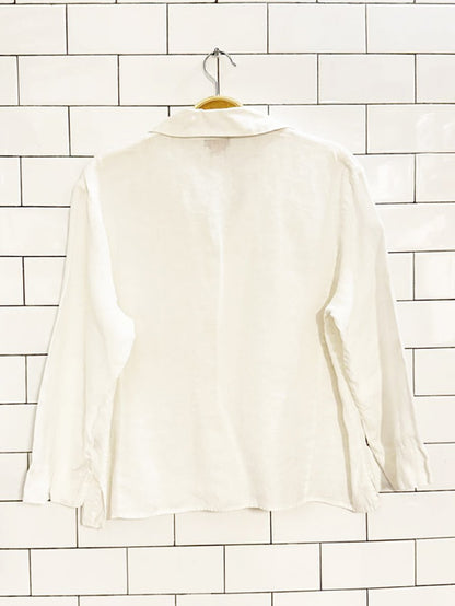 talbots 100% irish linen full button shirt - good market thrift store