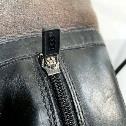 ugg becloud tall black sheepskin waterproof boots - size 10