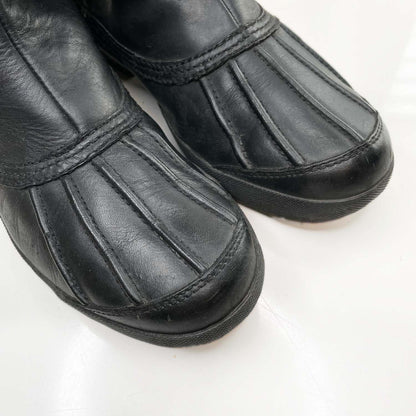 ugg becloud tall black sheepskin waterproof boots - size 10