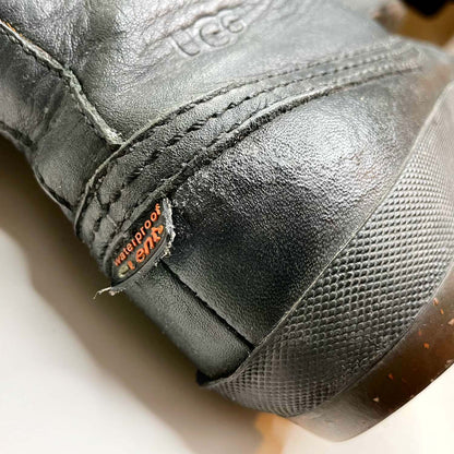 ugg becloud tall black sheepskin waterproof boots - size 10