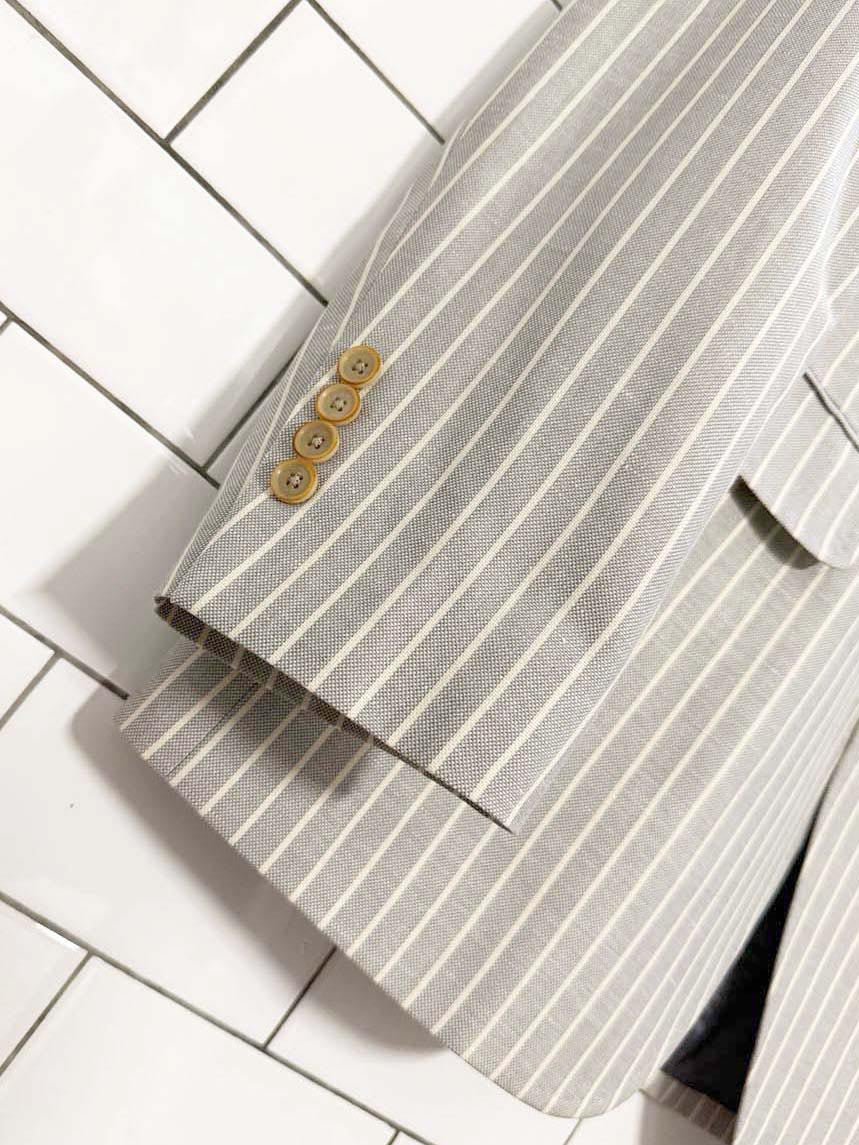 tallia silk - wool - linen blend pinstripe blazer - good market thrift store