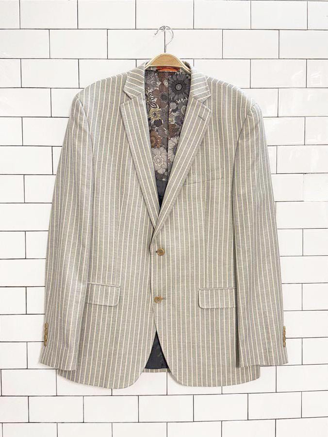 tallia silk - wool - linen blend pinstripe blazer - good market thrift store