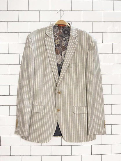 tallia silk - wool - linen blend pinstripe blazer - good market thrift store
