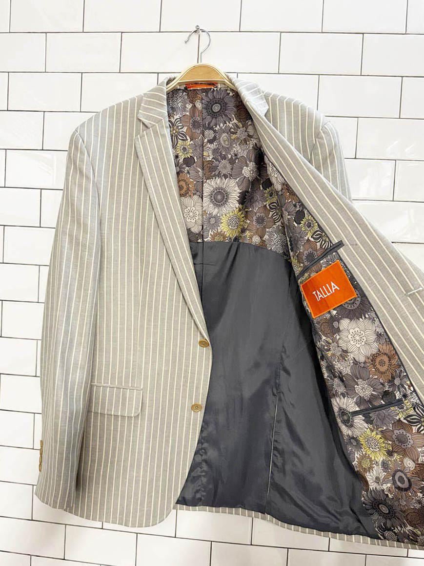 tallia silk - wool - linen blend pinstripe blazer - good market thrift store