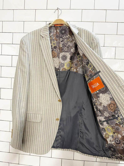 tallia silk - wool - linen blend pinstripe blazer - good market thrift store