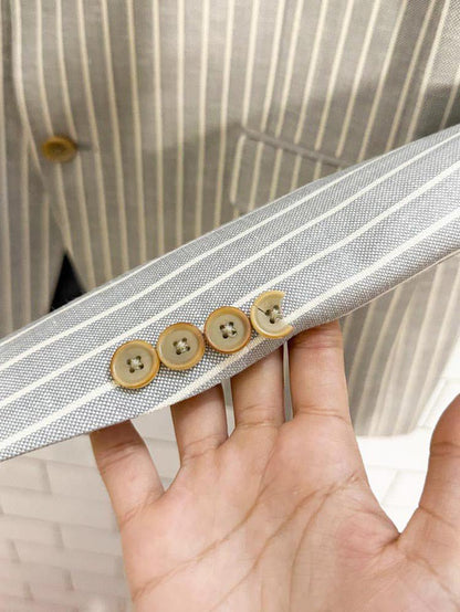 tallia silk - wool - linen blend pinstripe blazer - good market thrift store