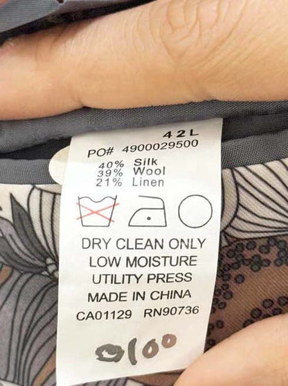 tallia silk - wool - linen blend pinstripe blazer - good market thrift store