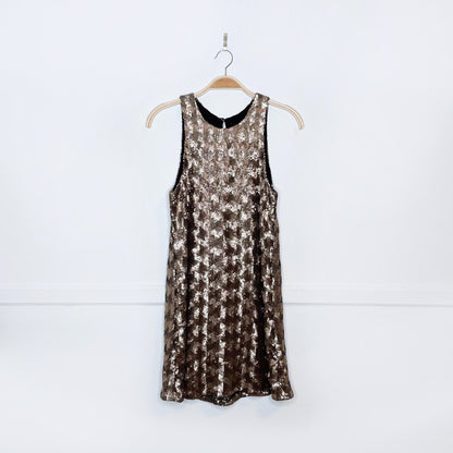talula canterbury bronze sequin party dress